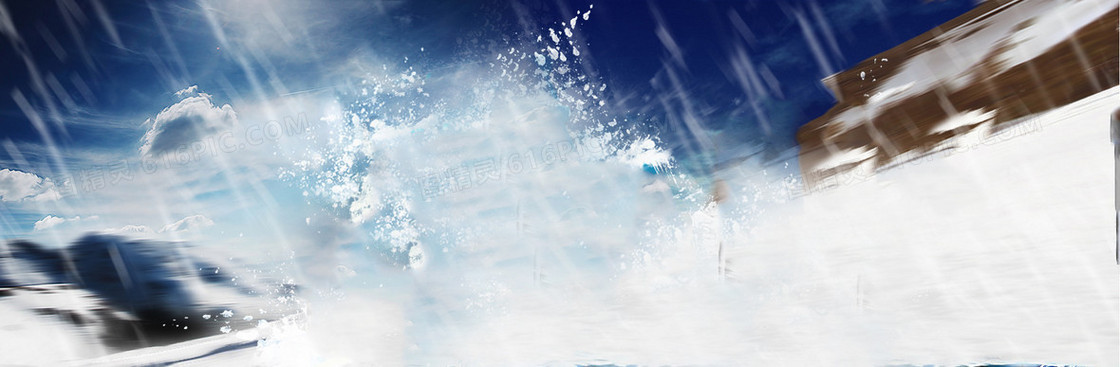 冬季雪景男装背景banner