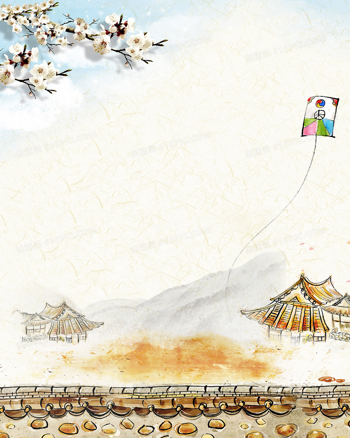中国风水墨卡通背景背景图片下载 4000x5000像素jpg格式 编号z7nfr5env 图精灵