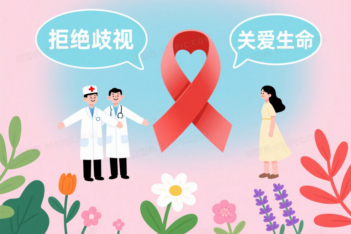 粉蓝渐变扁平插画公益背景