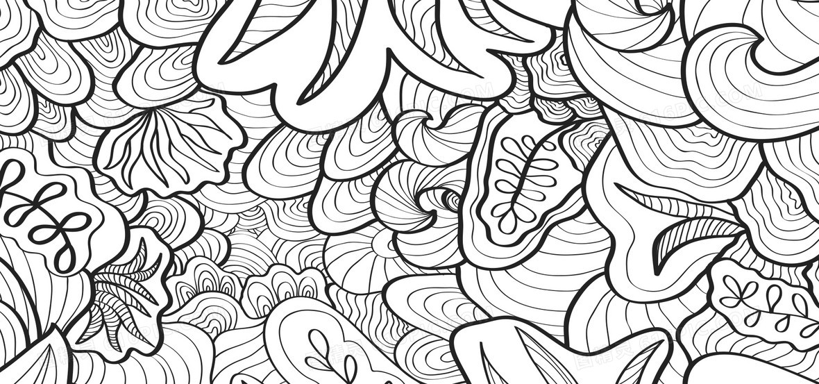 时尚手绘线条纹理背景