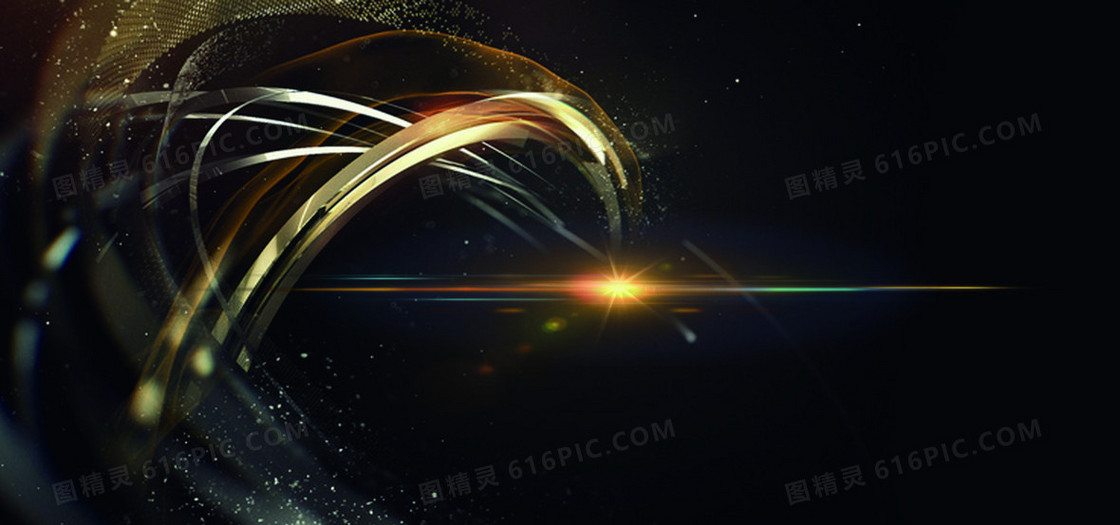 企业时尚黑色年会海报背景