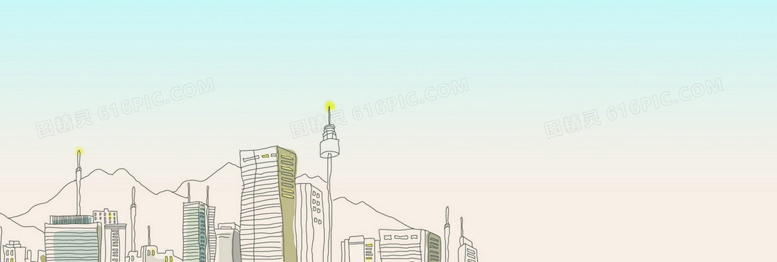 夏日卡通淘宝背景图