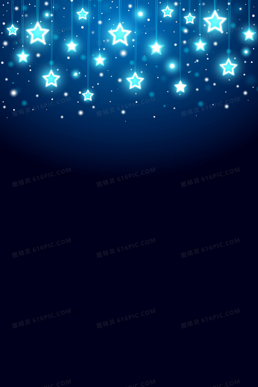 星星浪漫蓝色背景图
