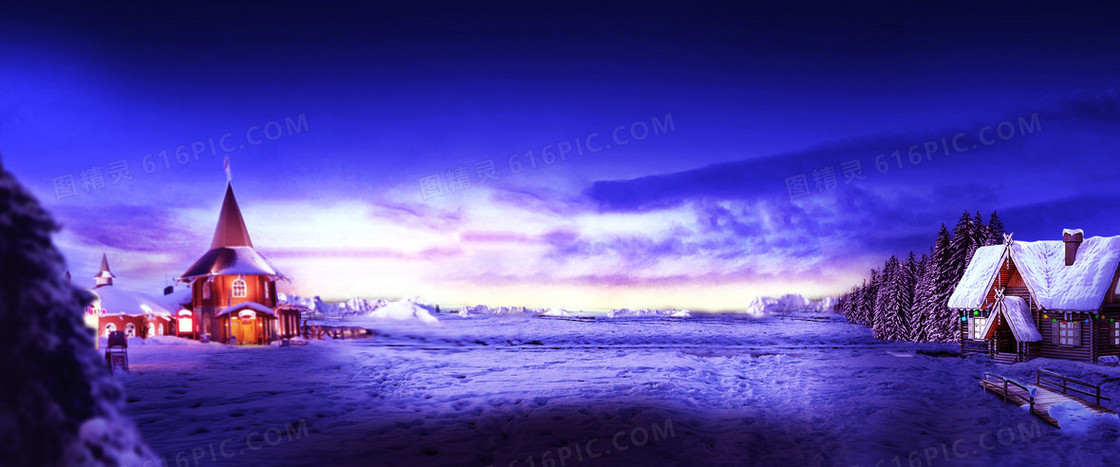 圣诞节夜空海报背景