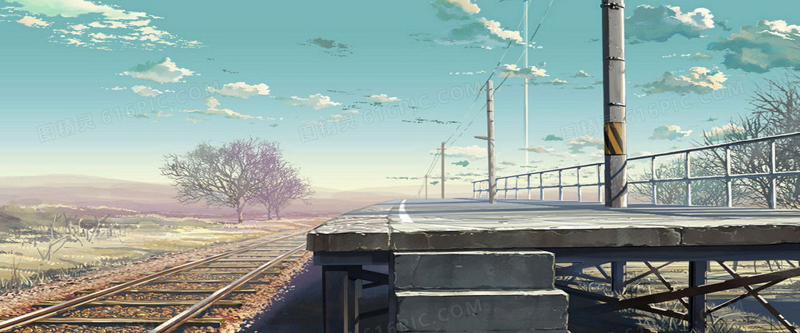 火车道路站台背景