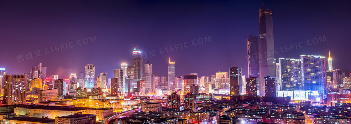 彩色炫酷城市背景