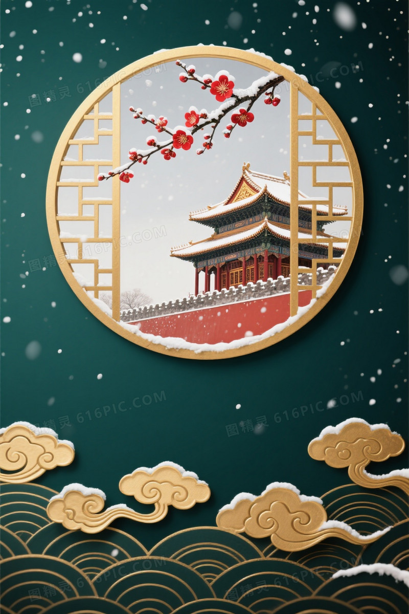 深墨绿渐变雪花祥云背景背景图片下载_1056x1584像素JPG格式_编号z7nfjxo60_图精灵