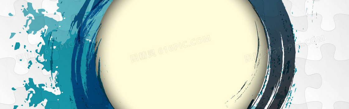 拼图彩绘圆圈背景