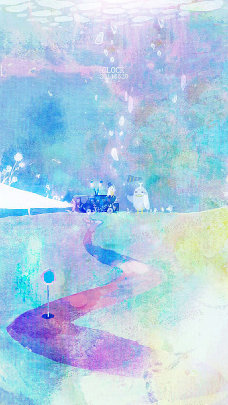 小径插画H5背景