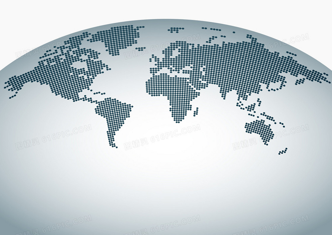 商务蓝色波点世界地图背景素材