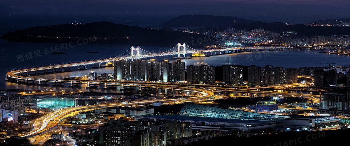 都市城市夜景大气背景海报