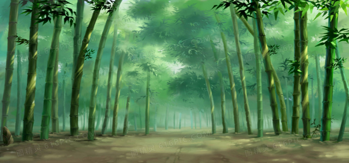竹林风景图