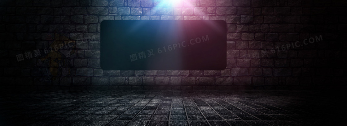 淘宝黑色科技背景banner