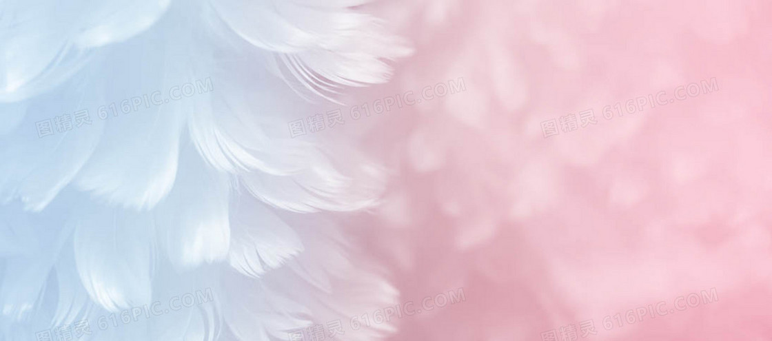 蓝色粉色羽毛梦幻纹理质感图