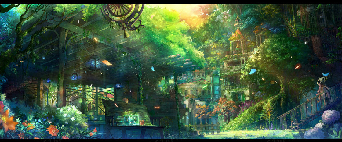 唯美卡通背景
