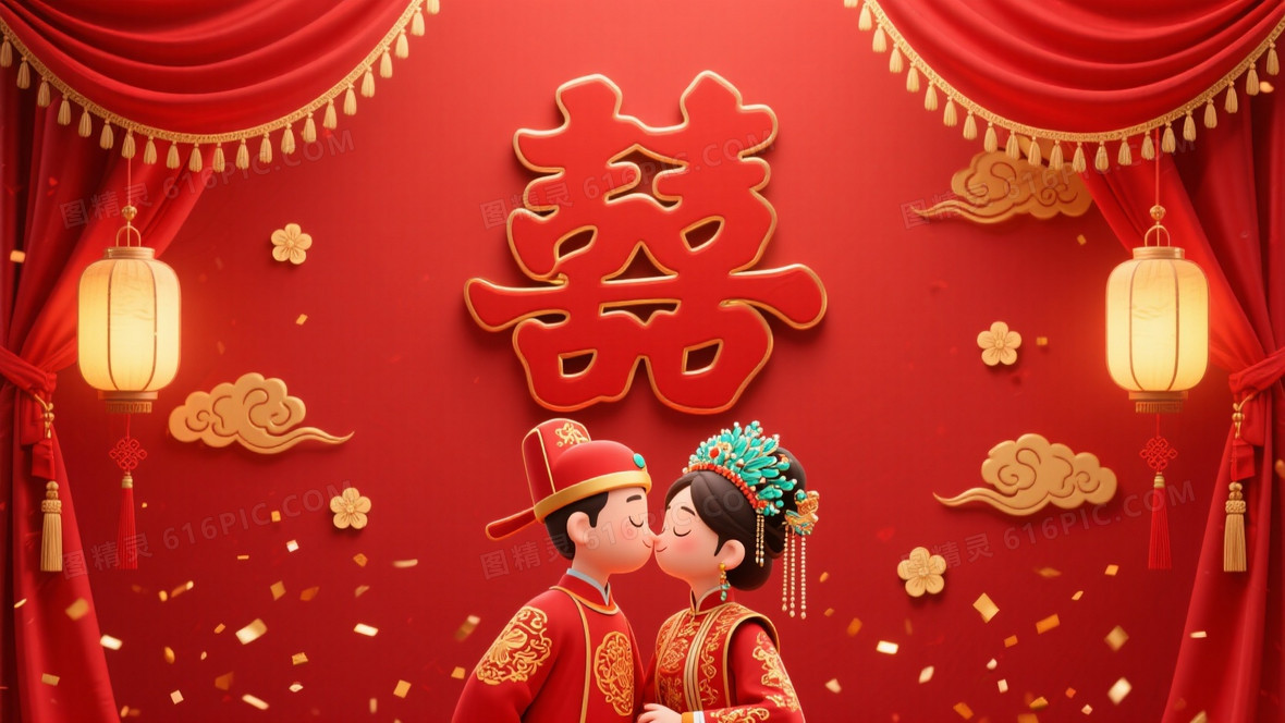 朱红喜庆双喜纹样背景背景图片下载_1664x936像素JPG格式_编号vwkfpgyj3_图精灵