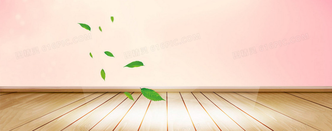 清新文艺梦幻绿叶食品木板背景