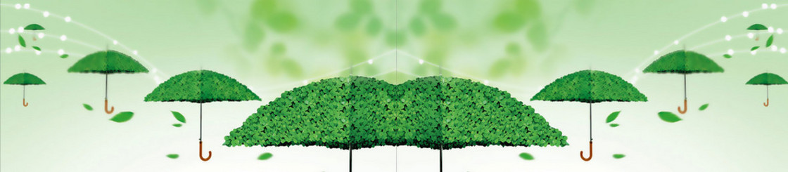 绿色环保伞背景banner
