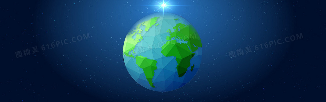 卡通扁平梦幻地球背景banner