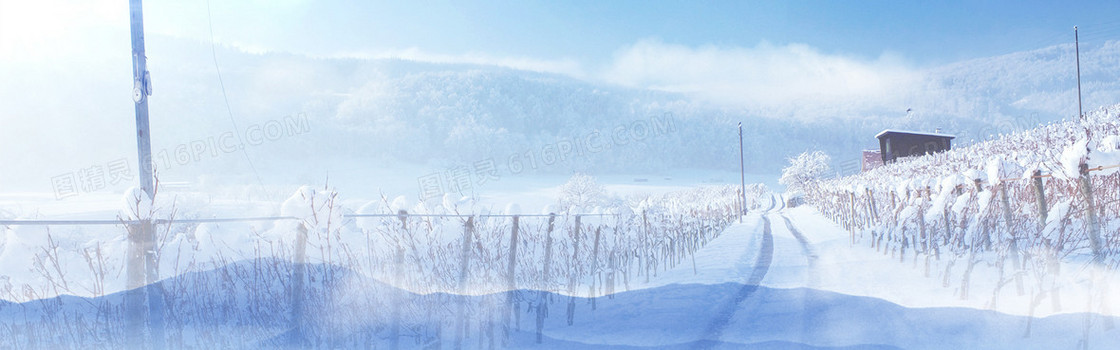 梦幻雪乡背景