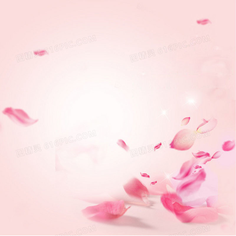 粉色浪漫花瓣背景图