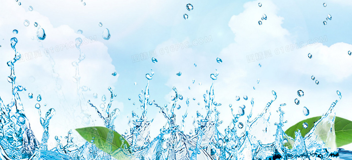 蓝色水花背景