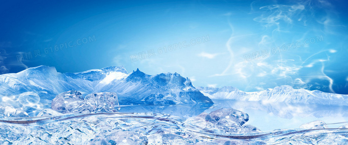 雪山凉爽背景