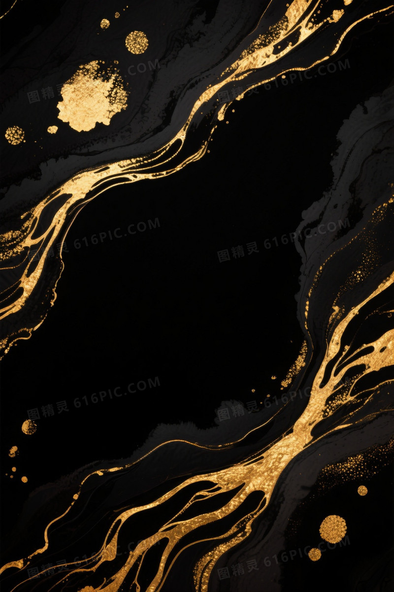 墨黑液态金箔纹理背景背景图片下载_1056x1584像素JPG格式_编号196fxk8pl_图精灵