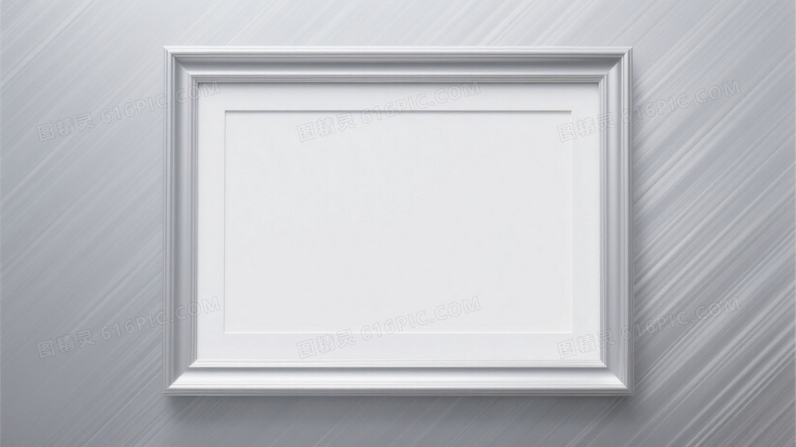 银灰金属拉丝画框背景