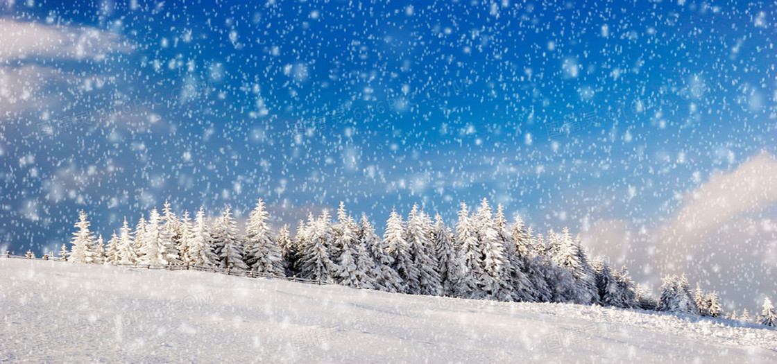 小清新下雪背景