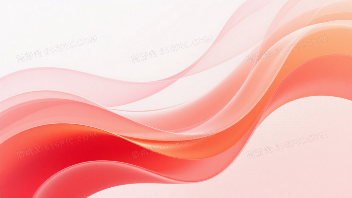 粉橙渐变抽象波浪流体背景