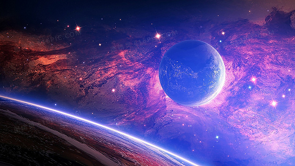 紫色星空背景