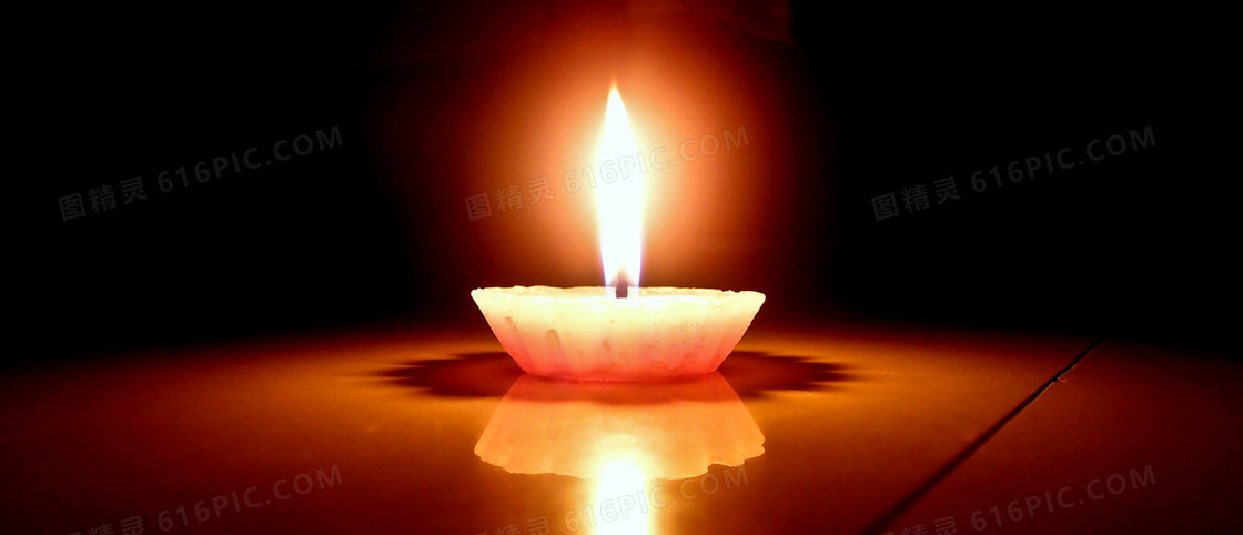 祈福烛光背景banner