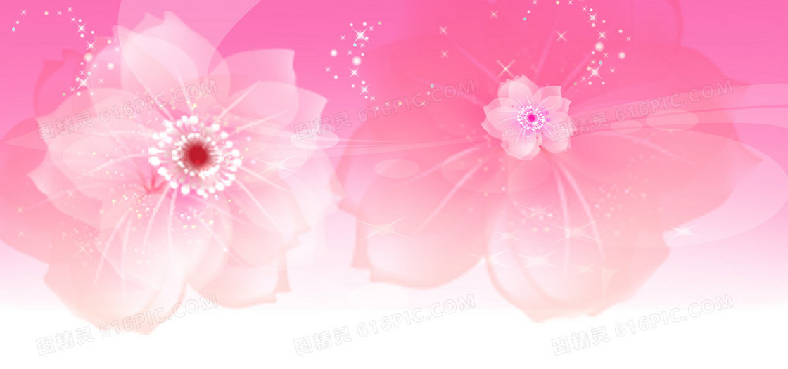 梦幻花朵背景