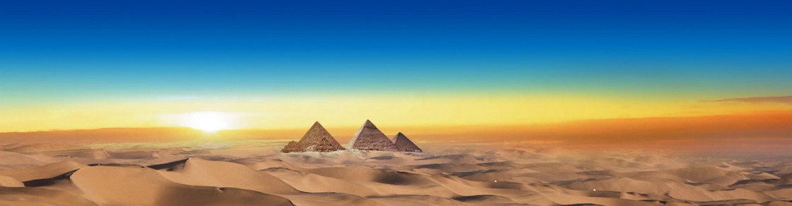 蓝色沙漠金字塔背景图