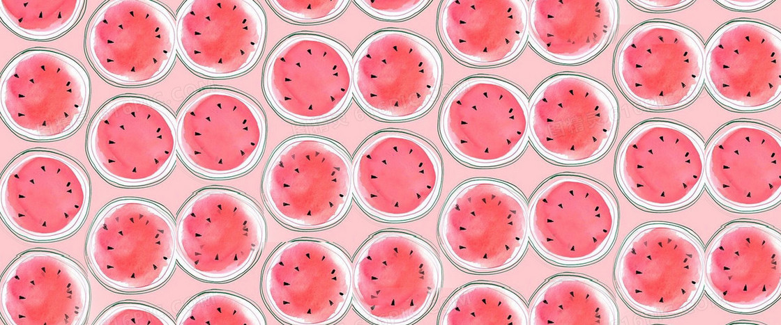 水彩西瓜