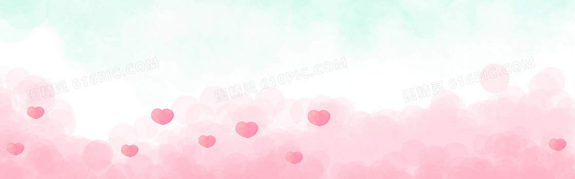 淡雅粉色banner