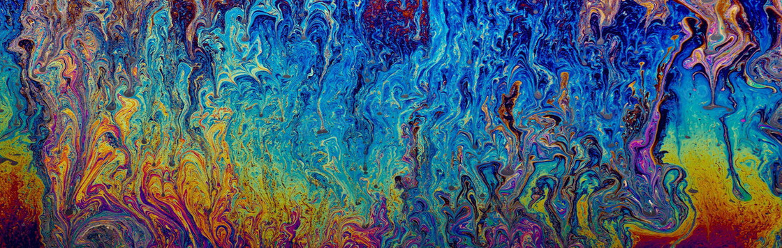 抽象水彩泼墨油画
