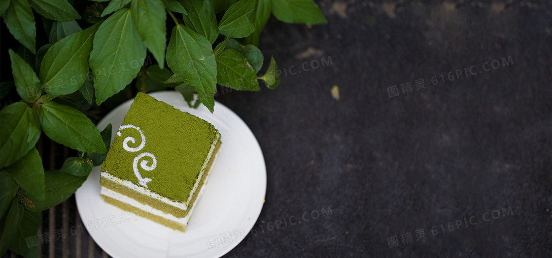 抹茶蛋糕淘宝banner