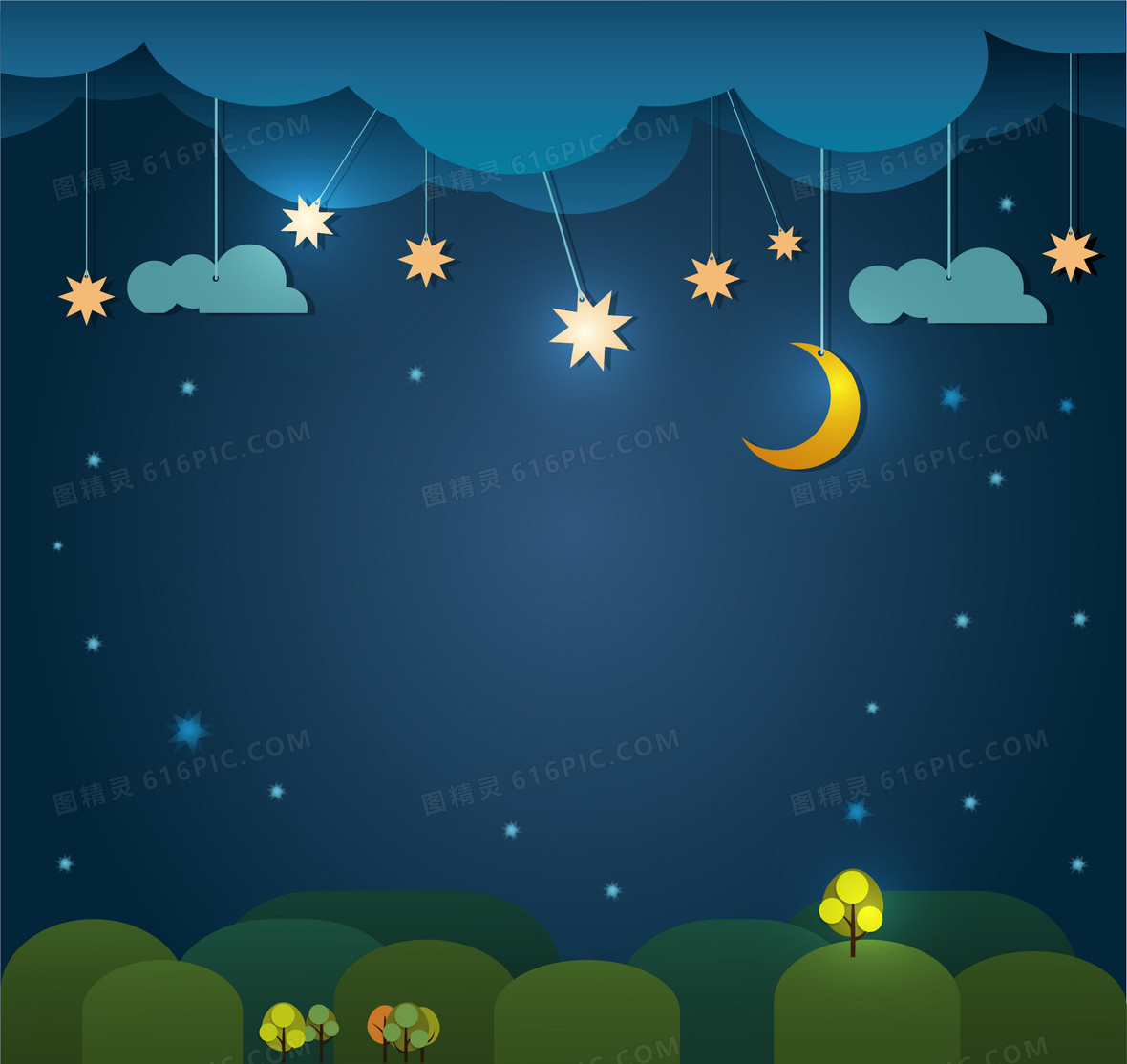 儿童夜晚童话背景