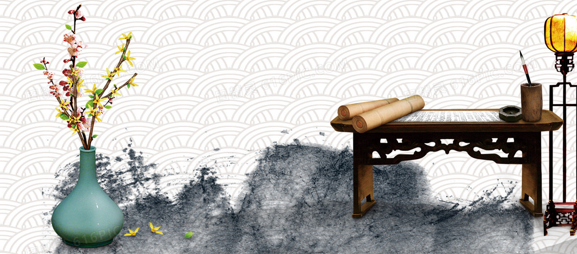 中国风古典学院风背景