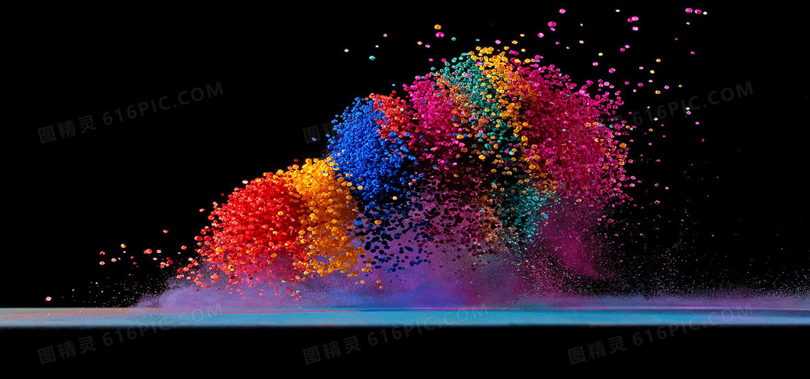 跳动颗粒 震动彩色喷射溅射迸射