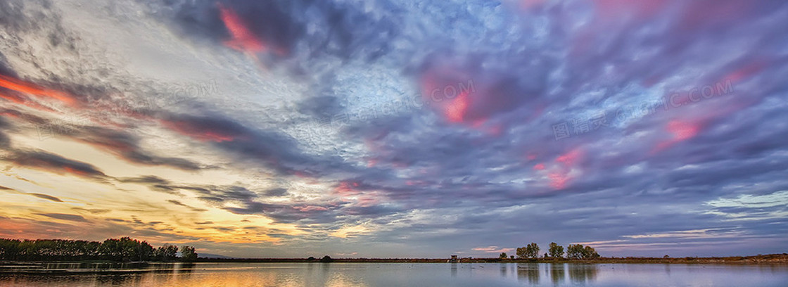 风景星空大桥背景海报