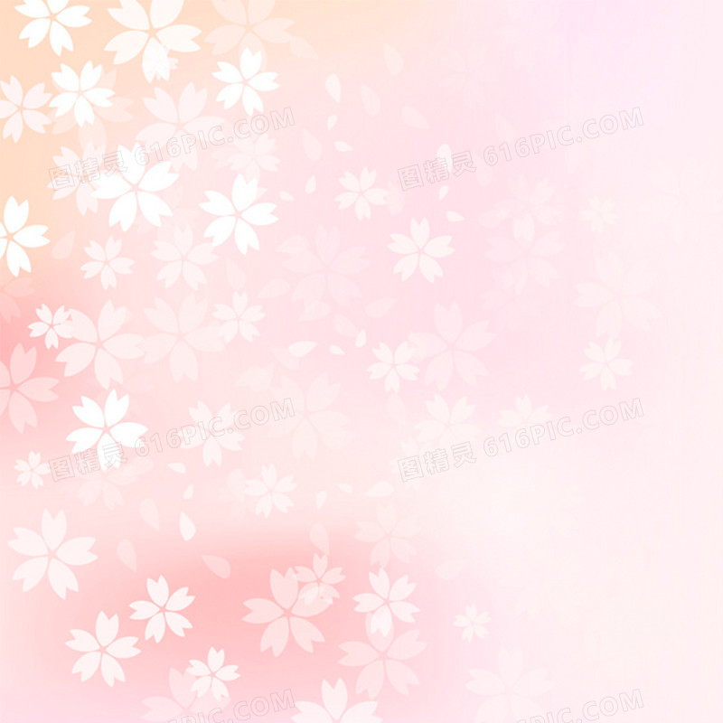 浪漫粉色樱花主图背景
