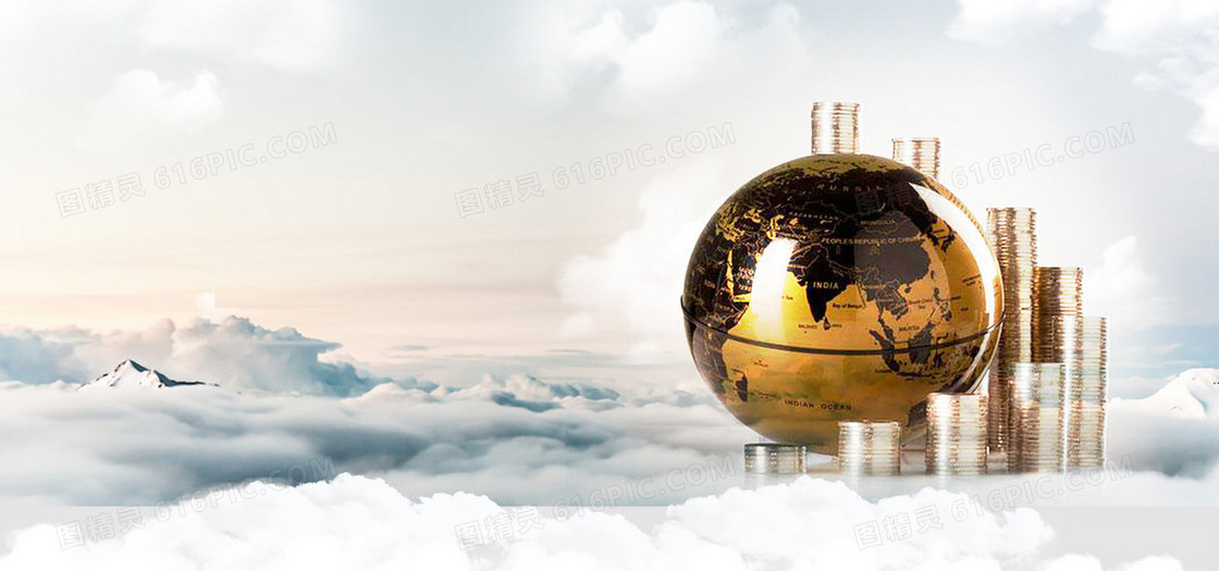 金融企业文化天空背景