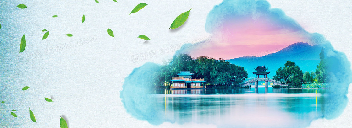 江南杭州旅游banner背景