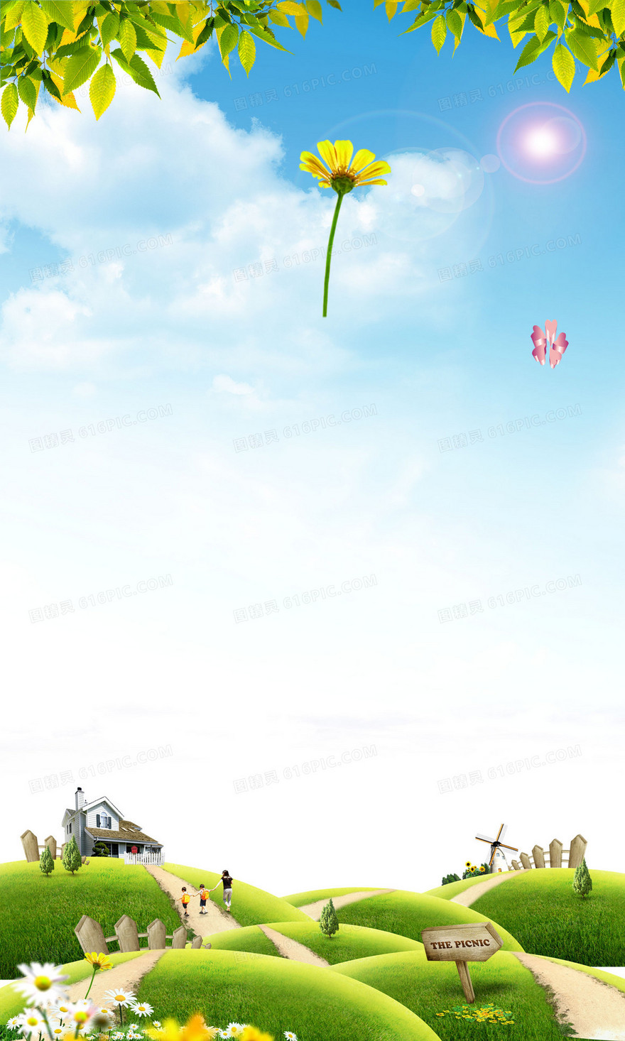 约惠春季背景素材