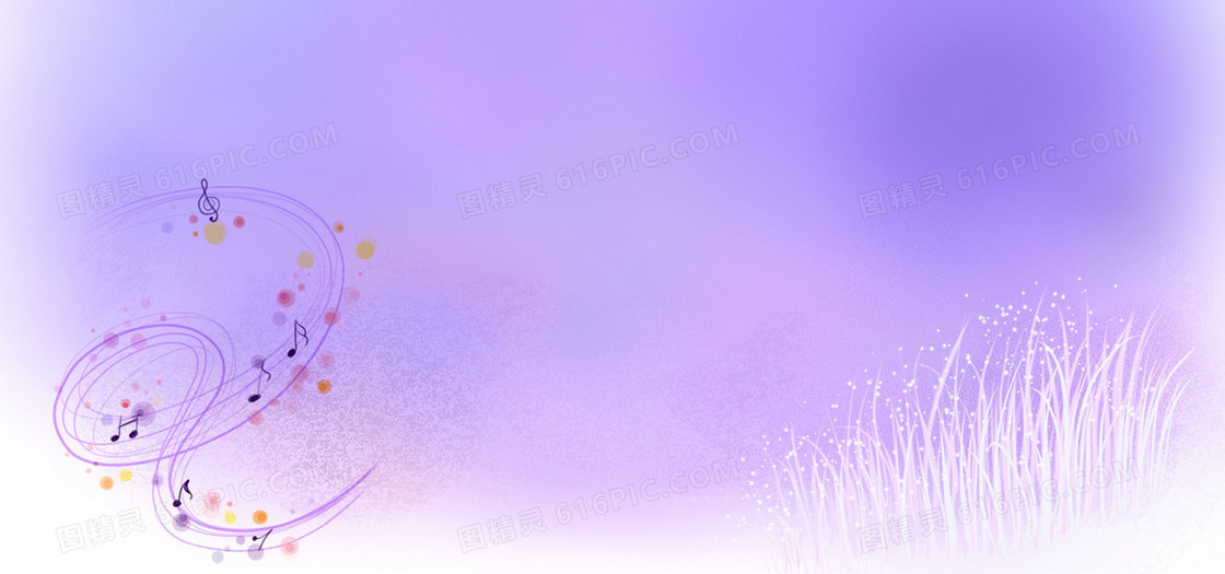 紫色手绘花背景