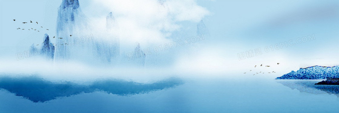 蔚蓝大海蓝色风景图