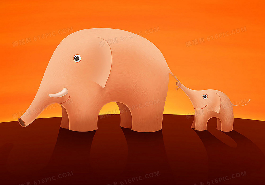 亚马逊ebay外贸爆款油画彩色大象父子有框装饰画酒店客厅慈爱挂画-阿里巴巴